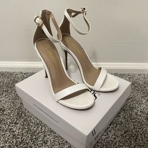 Dream Pairs white bridal heels